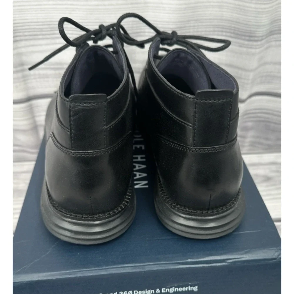 COLE HAAN ORIGINALGRAND CHUKKA  BOOTS  Men's‎ Size 11.5 M  BLACK LEATHER